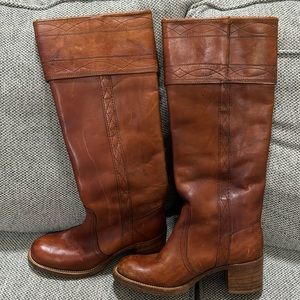Leather boots